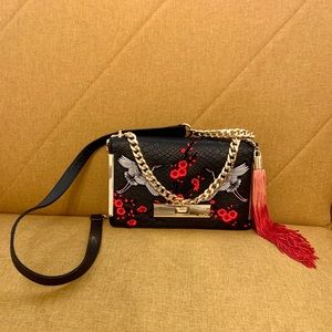 Aldo black chain purse